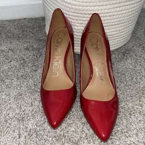 Calvin Klein Women's Red Pointed Toe Heels